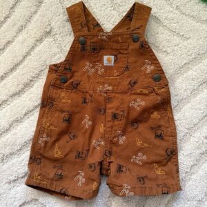 Carhartt Brown Kids Overalls Size 12 Months